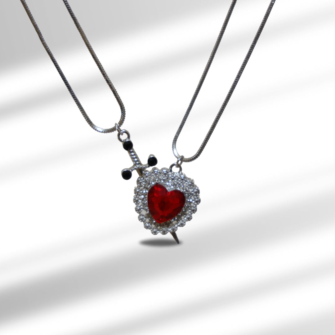 Heart and Sword Necklace